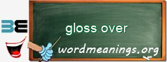 WordMeaning blackboard for gloss over